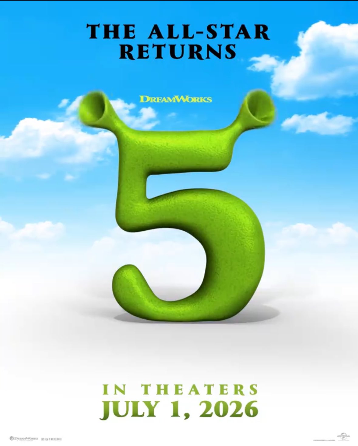 Фильм "Шрек 5" выйдет на экраны 1 июля 2026 года. Киностудия DreamWorks Animation официально объявила о дате выхода долгожданного продолжения культового анимационного фильма "Шрек". Пятая часть серии, получившая название "Шрек 5", появится на экранах 1 июля 2026 года. Любимые персонажи снова оживут благодаря голосам Майка Майерса, Кэмерон Диаз и Эдди Мерфи, которые вновь примут участие в проекте.